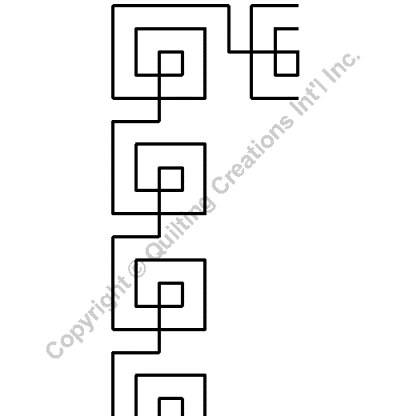 Geometric Border Quilting Stencil Size: 3in or 7.6cm