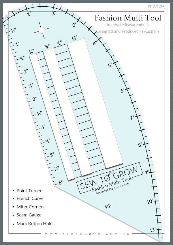 Fashion Multi Tool Ruler By Sew to Grow