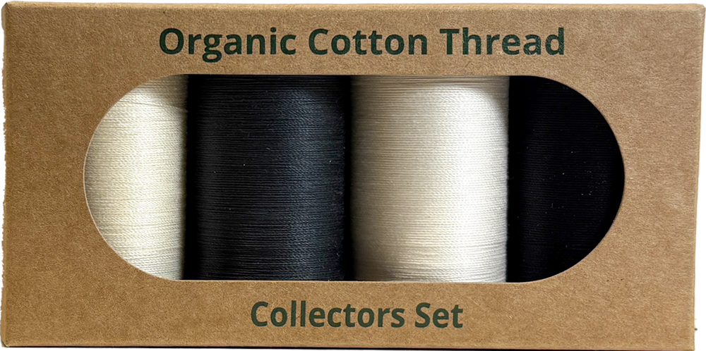 Monochrome Organic Cotton 30 Weight Thread Selection 274 Metre Spools