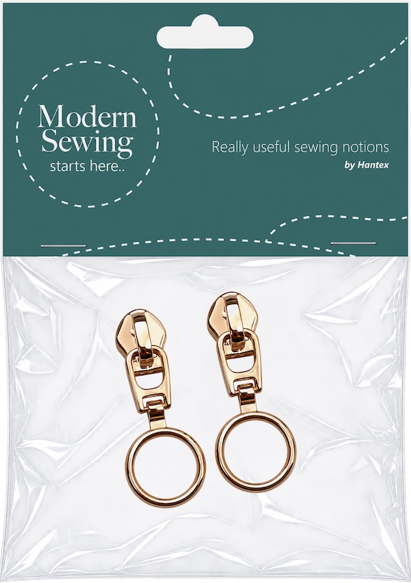 Gold With Ring Heavy Duty #5 Zip Pull Pack Of 2