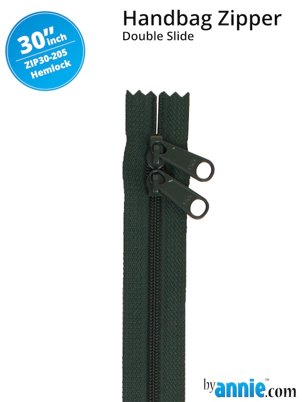 Double Slide Bag Zipper 30in Hemlock From ByAnnie (ZIP30-205)