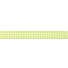 Lime Gingham Ribbon - 10mm X 45.7m