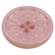 Acrylic Button 4 Hole Seed Head Engraved 28mm Pale Rose