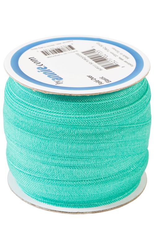 Turquoise Foldover Elastic 20mm x 50yds (45.7m) From ByAnnie (SUP211-50-TURQUOISE)