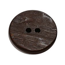 Acrylic Button 2 Hole Textured Without Gloss 23mm Chocolate