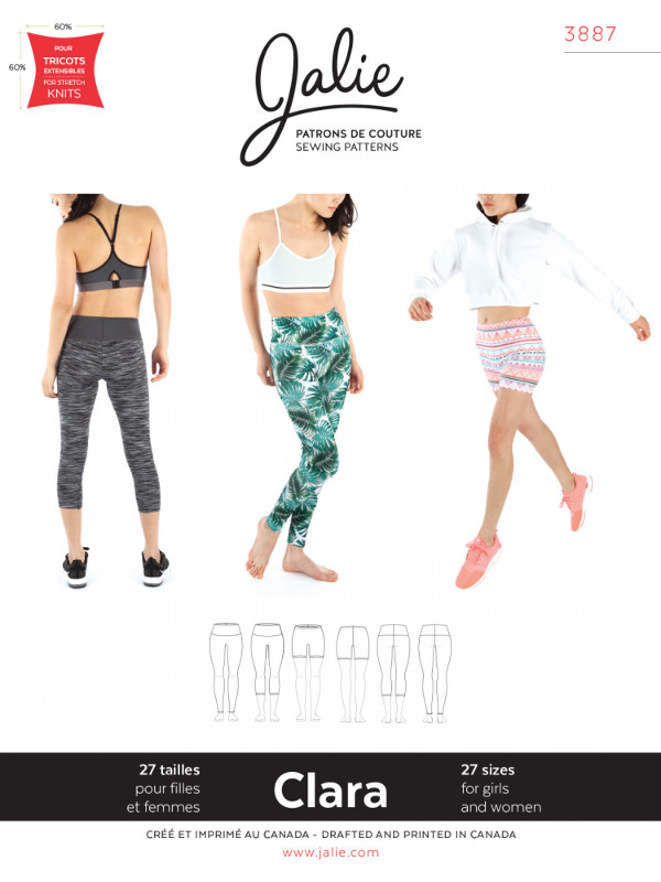 Clara HighbyWaisted Leggings Pattern by Jalie