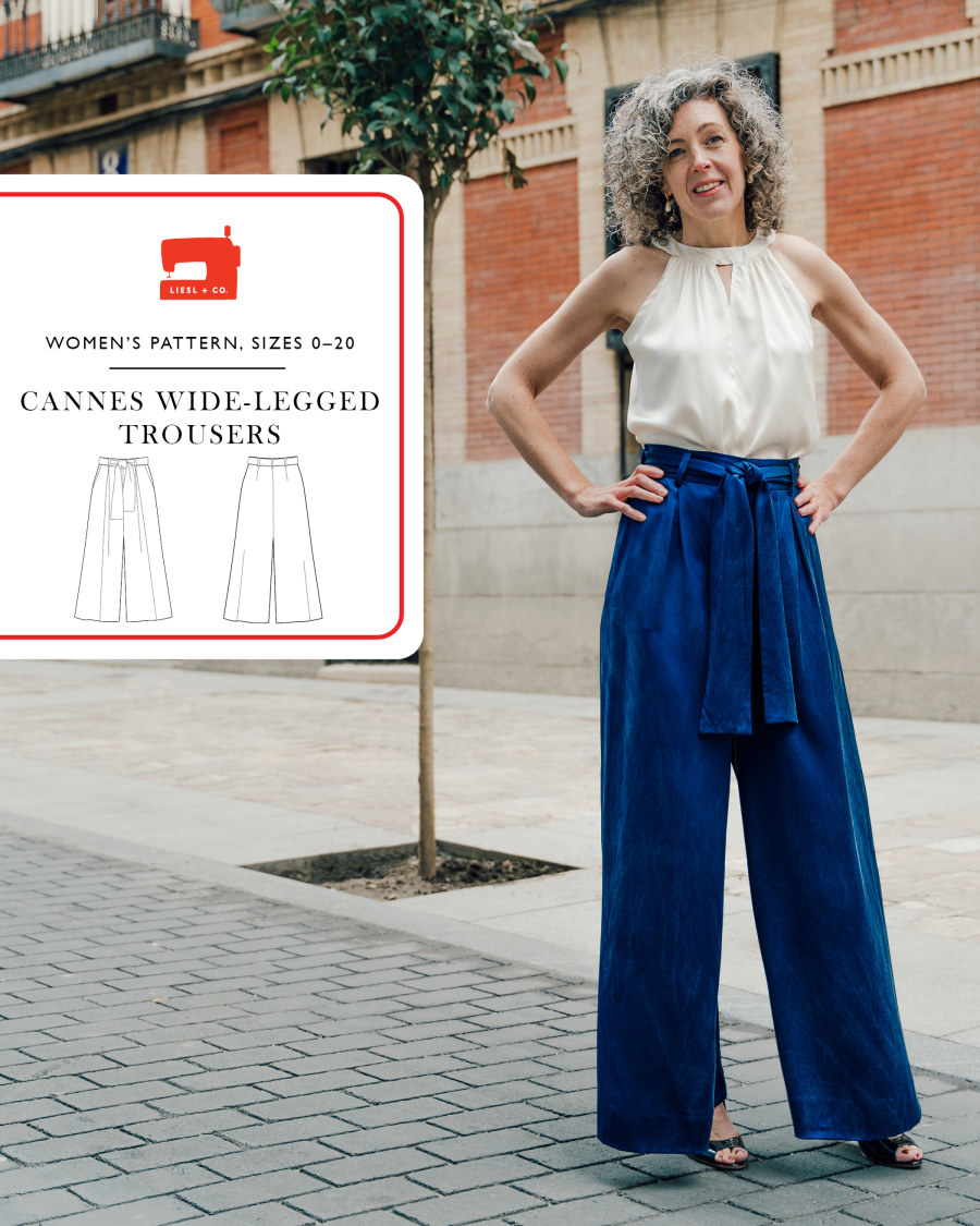 Cannes Wide-Legged Trousers Pattern by Liesl + Co