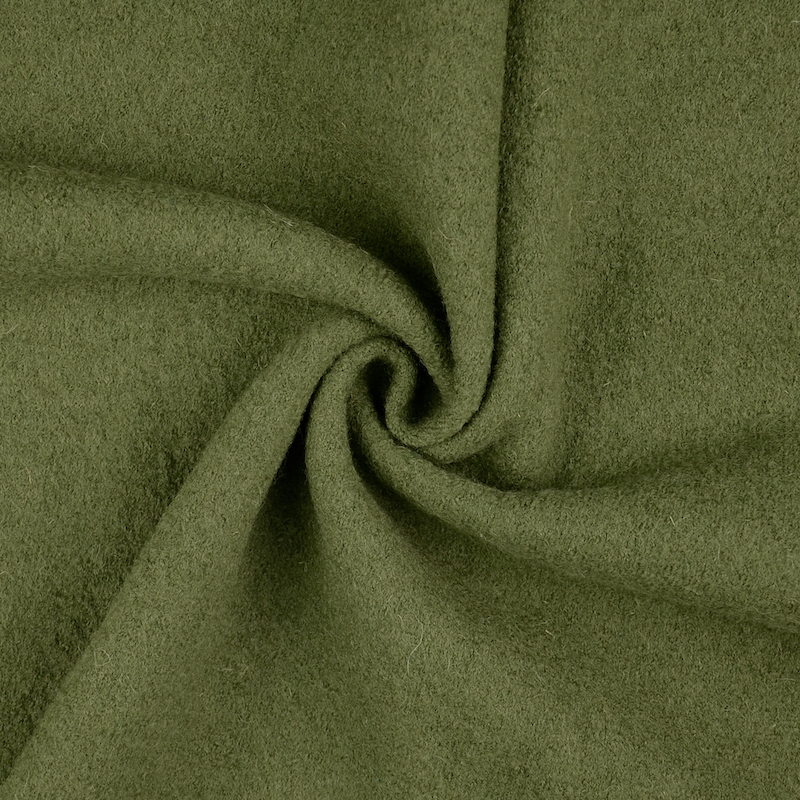 Olive Green Boiled Wool from Cairn by Modelo Fabrics