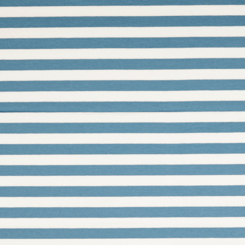 Malo Denim / White Yarn Dyed Striped French Terry Fabric