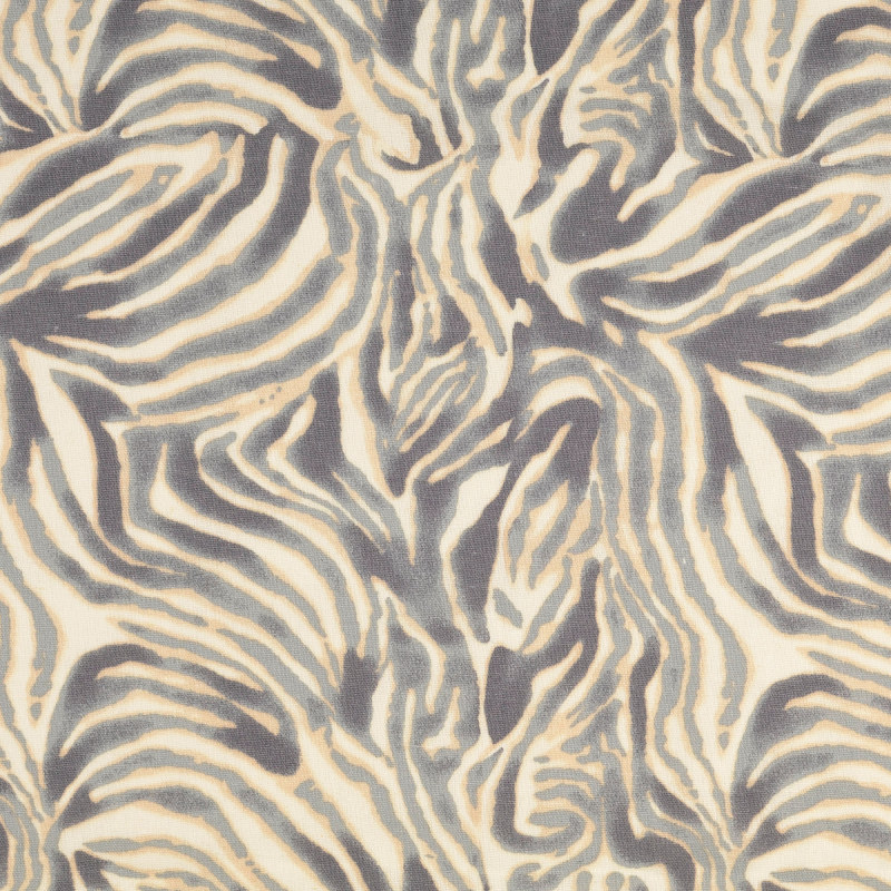 Grey Animal Print Viscose Linen from Melita by Modelo Fabrics