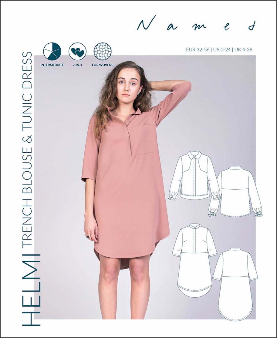 Helmi Blouse and Dress Pattern by Named Clothing