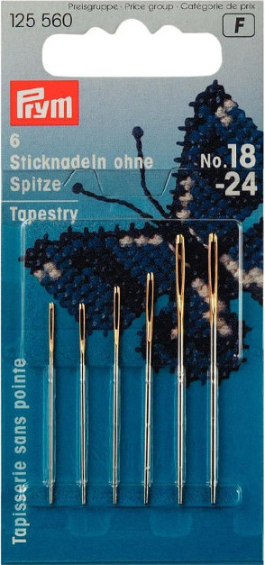Prym Needles Tapestry Blunt Point No.18-24 Assorted With 6pcs