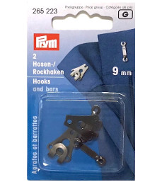 Prym Trouser and Skirt Hooks And Bars 9 mm black