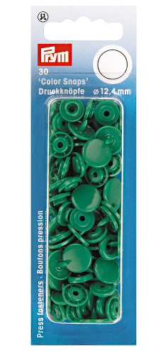 Prym Grass Non-sew Colour Snaps - 12.4mm 30 Pieces