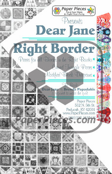 Dear Jane Quilt Paper Piece Pack Row Right Border - Paper Piecing