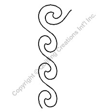 Cable Border Quilting Stencil Size: 1in or 2.5cm