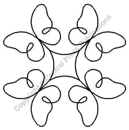 Leaf Background Quilting Stencil Size: 7in or 18cm