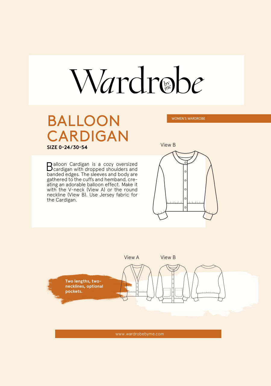 Balloon Cardigan Pattern by Wardrobe By Me