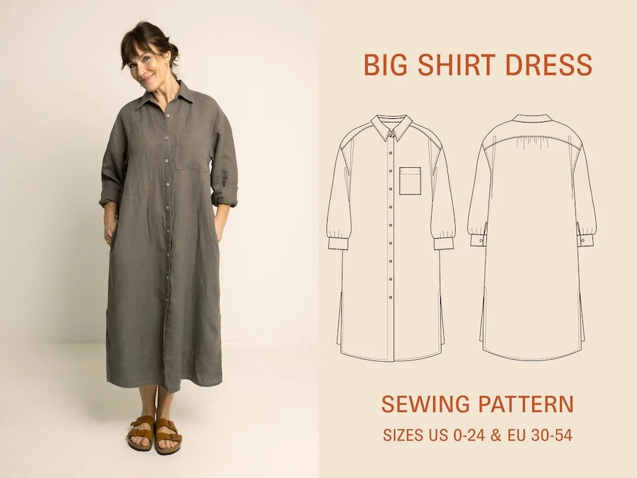 Big Shirt Dress Pattern By Wardrobe By Me