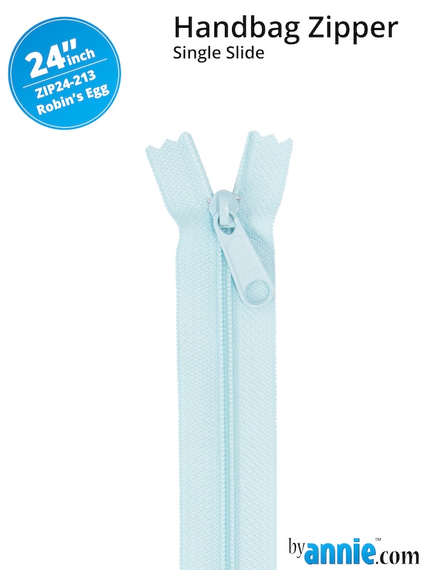 Single Slide Bag Zipper 24in Robin Egg From ByAnnie (ZIP24-213)
