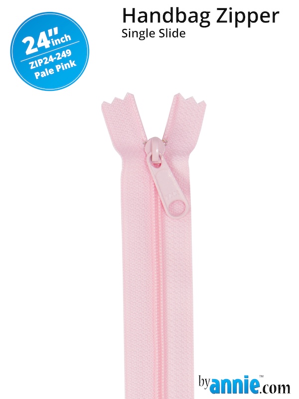 Single Slide Bag Zipper 24in Pale Pink From ByAnnie (ZIP24-249)
