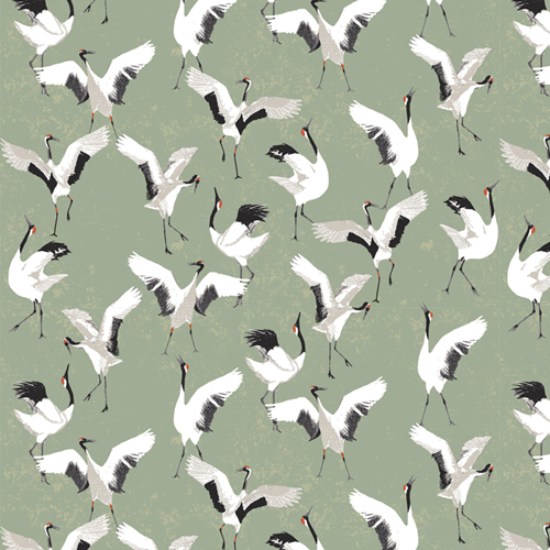 Dancing Cranes Jade from Soar by Katarina Roccella for AGF (Avail Feb)