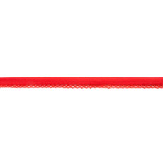 Red Crochet-edged Poplin Bias Binding Double Fold - 15mm X 25m