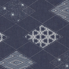 Diamond Arcuate Denim Print - Art Gallery Fabric 58in/59in Per Metre, 100% Cotton, 4.5 Oz/sqm