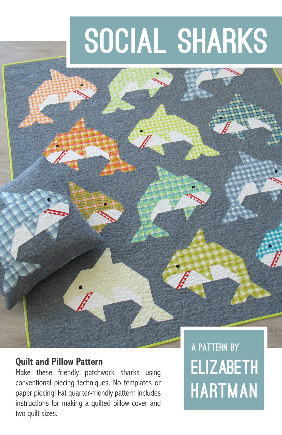 Social Sharks Quilt Pattern by Elizabeth Hartman