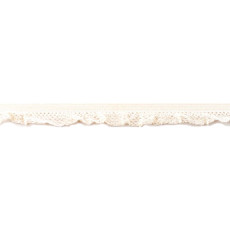 Off White Ruffle Edge Elastic - 14mm X 25m