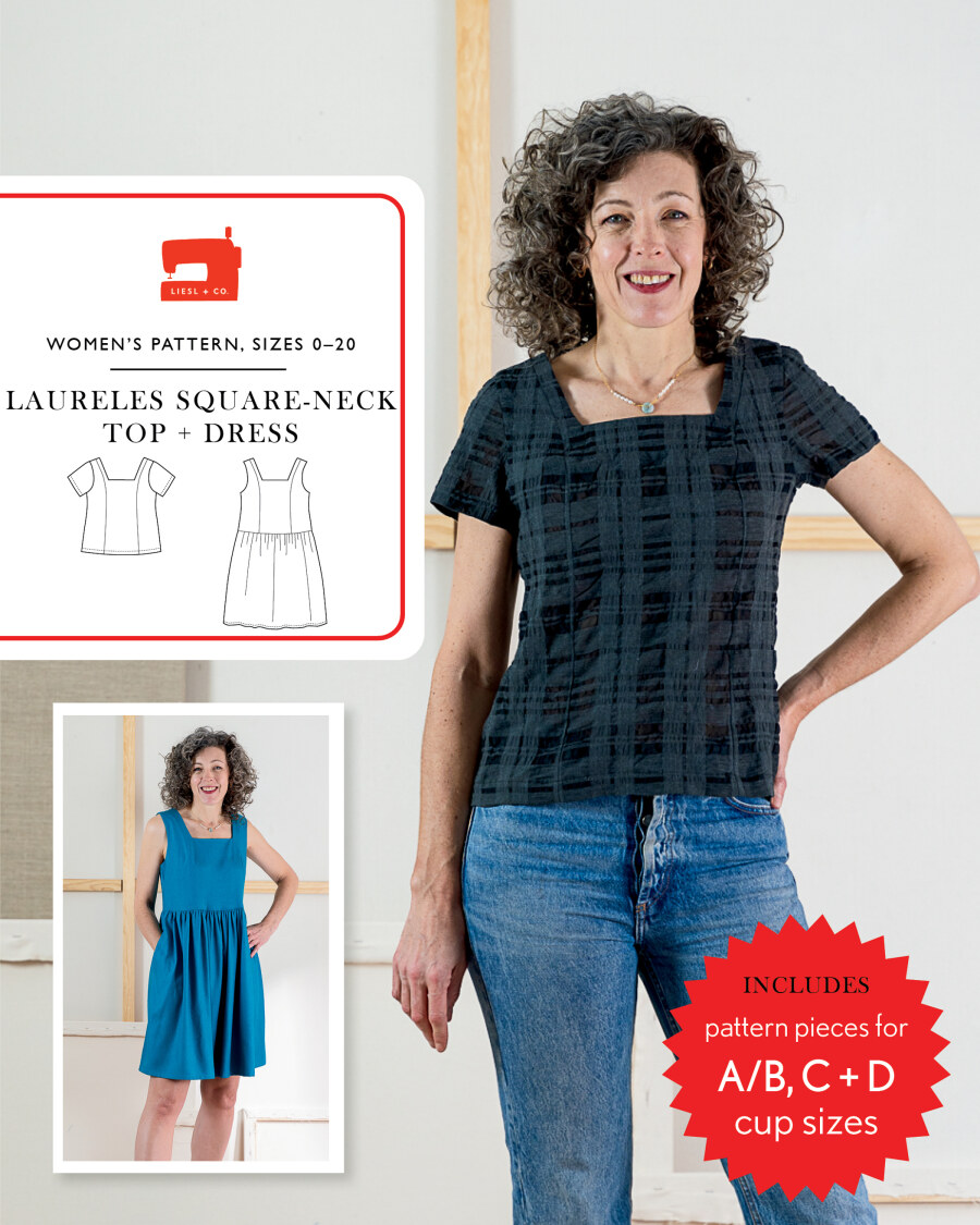 Laureles Square Neck Top + Dress Pattern By Liesl + Co (Due Apr)