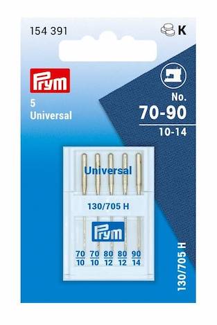 Prym Sewing Machine Needles 130/705 Universal 70/10-90/14 5 Pieces