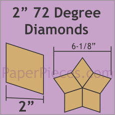 2 Inch 72 Degree Diamonds 40 Pieces - Paper Piecing