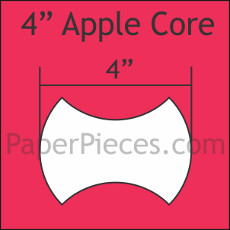4 Inch Apple Cores 50 Pieces - Paper Piecing