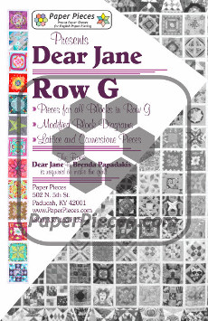Dear Jane Quilt Paper Piece Pack Row G - Paper Piecing