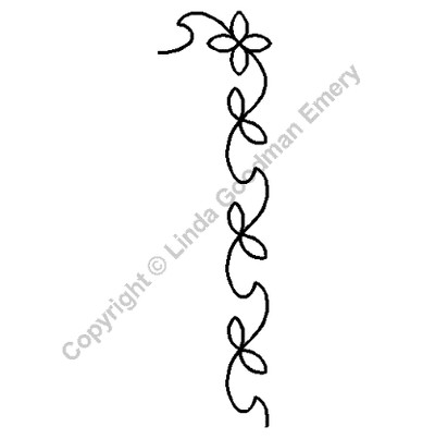 Cable Border Quilting Stencil Size: 1in or 2.5cm