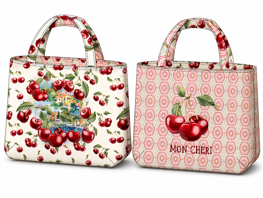 Mon Cheri Printed Canvas Bag Panel By Stenzo Textiles