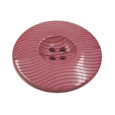 Acrylic Button 4 Hole Ridged 34mm Rose Pink