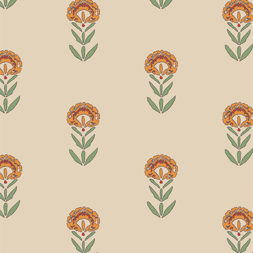 Front Yard Marigolds in Linen Blend from Marigold by Maureen Cracknell for AGF