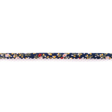 Yellow Floral Crochet-edged Poplin Bias Binding Double Fold - 15mm X 25m
