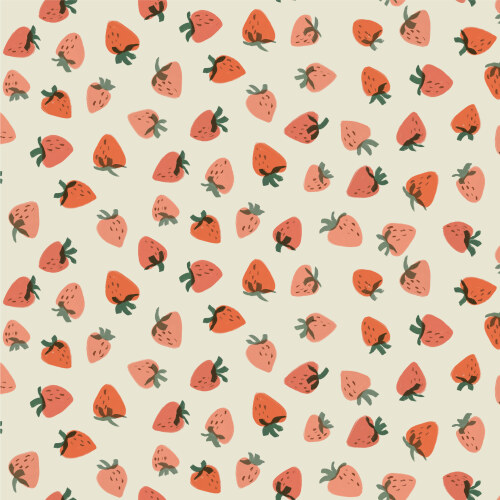 Strawberry Patch From Floral Frenzy By Samantha Johnson For Cloud9 Fabrics