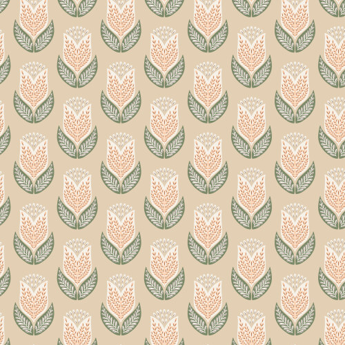 Tulips Tan From Honey Garden By Juliana Tipton For Cloud9 Fabrics (Due Nov)