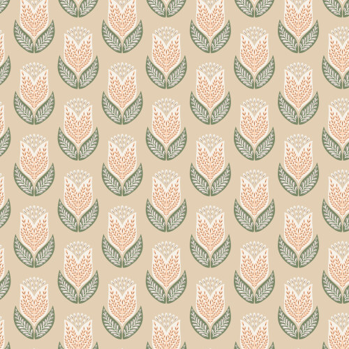 Tulips Tan From Honey Garden By Juliana Tipton For Cloud9 Fabrics