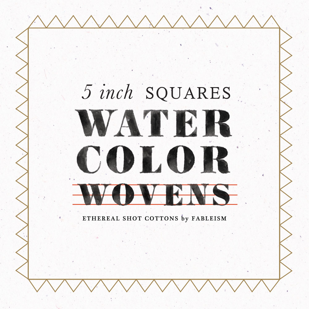 5 Inch Square Pre-Cut Bundle Of Watercolour Wovens By Fableism