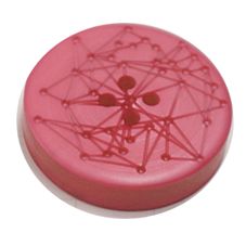 Acrylic Button 4 Hole Engraved 28mm Pink