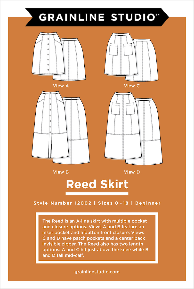 Reed Skirt Pattern Size 0-18 by Grainline Studio