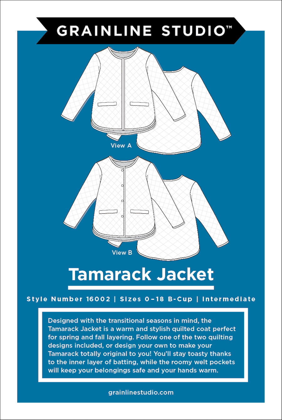 Tamarack Jacket Pattern Size 0-18 by By Grainline Studio