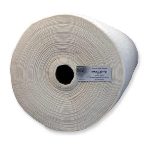 Legacy 100% Cotton Wadding - Needle Punched With Scrim - 243cm (96in) X 27.4m (30yds)