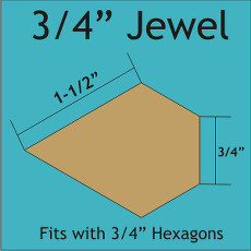 0.75 Inch Jewels 84 Pieces - Paper Piecing