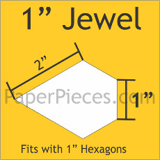 1 Inch Jewels 75 Pieces - Paper Piecing